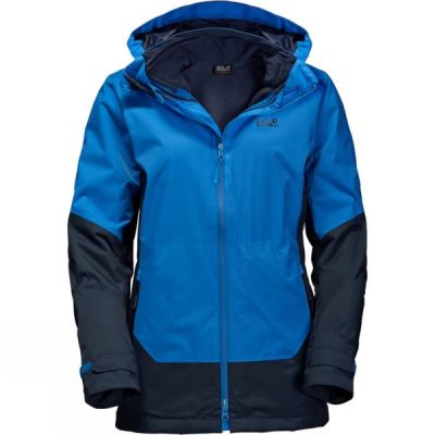 Chaquetas Jack Wolfskin Discovery Cove 3-in-1 Hombre Azules / Negras - Chile EJF469285